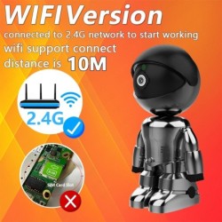 Telecamera di sicurezza WiFi - audio bidirezionale - 1080P - 4MP - PTZ Wifi - IP - robot nero