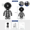 WiFi sikkerhedskamera - to-vejs lyd - 1080P - 4MP - PTZ Wifi - IP - sort robot