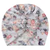 Babyblomst turban - lue med med sløyfer knute