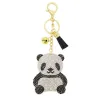 Panda de cristal / borla - chaveiro
