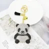 Panda de cristal / borla - chaveiro