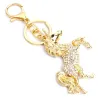 Golden crystal unicorn - keychainKeyrings