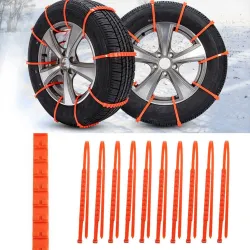 Auton talvirenkaiden luistonestoketjut - nylon - 10 kpl