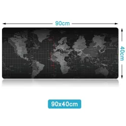 Tapis de souris antidérapant - caoutchouc - imperméable - Carte du monde
