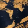 Carte du monde personnalisée - mini affiche - sticker mural - enduit à gratter