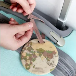 Wereldkaart - ID/adreshouder - bagagelabel - reisaccessoiresOutdoor & Kamperen