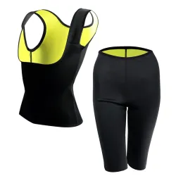 Slanking / vekttap bukser / vest - sauna effekt - fitness treningssett