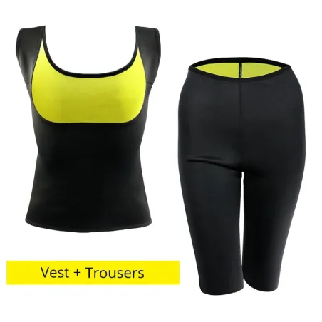 Slanking / vekttap bukser / vest - sauna effekt - fitness treningssett