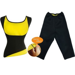Wyszczuplające / odchudzające spodnie / kamizelka - efekt sauny - zestaw do treningu fitnessFitness