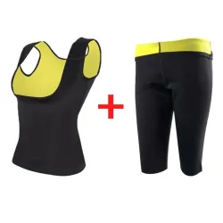 Slanking / vekttap bukser / vest - sauna effekt - fitness treningssett