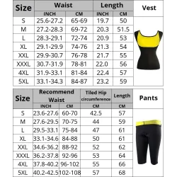 Slanking / vekttap bukser / vest - sauna effekt - fitness treningssett