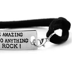 Læderarmbånd - inspirerende budskaber - unisex