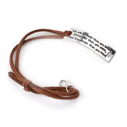 PulseraPulsera de cuero - mensajes inspiradores - unisex