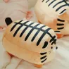 Gros tigre rond - peluche - coussin moelleux