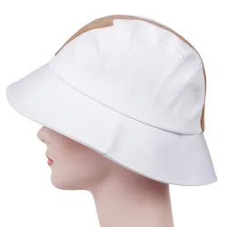 Sommerhat - bøttestil - pilesymbol trykt