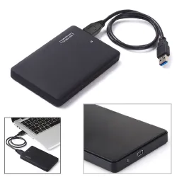 2,5" Festplattengehäuse USB 2.0 extern SATA - mit USB-Kabel