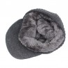 Bonnet d'hiver en laine pour hommes avec visière