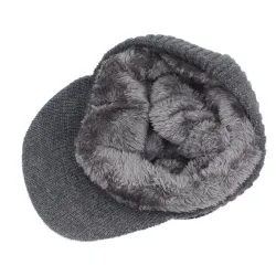 Cappello invernale da uomo con sciarpa - set