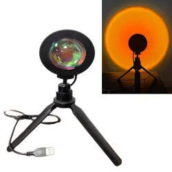 LED etterglødende lampe - regnbuelys projektor - roterbar - USB