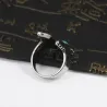 Retro ring - eagle with blue stone