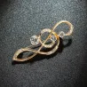 Note de musique cristal / perles - broche