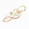 Note de musique cristal / perles - broche