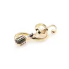 Goldene Musiknote / Mikrofon - Brosche