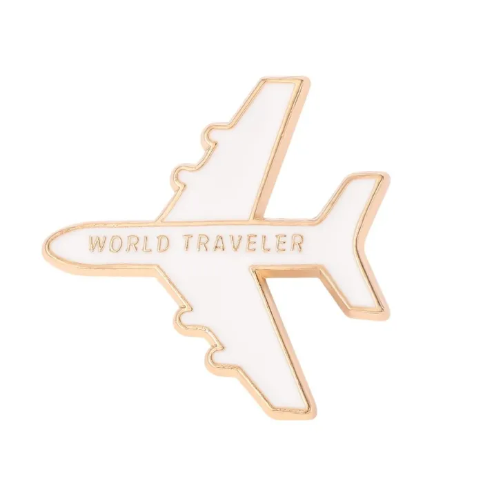 Avião de esmalte - broche