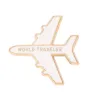 Emaille-Flugzeug - Brosche