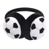 Warme Plüsch-Ohrenschützer - Fußball-Print