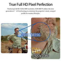 AUN AKEY9S - LED HD -projektori - Android - Bluetooth - WIFI - 4K - 1080P