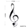 Broche note de musique - émail noir