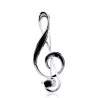 Spilla nota musicale - smalto nero
