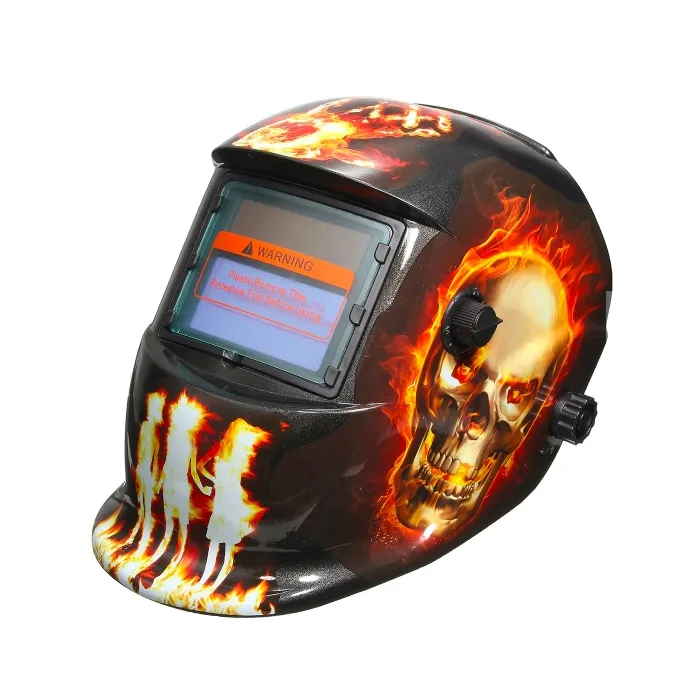 Auto-darkening welding helmet - hellfire / skullHelmets
