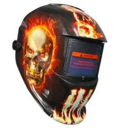 Casque de soudage auto-assombrissant - hellfire / crâne