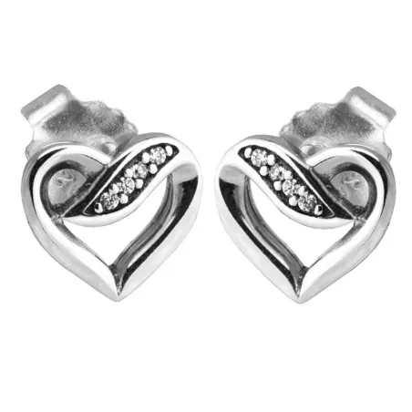 Elegante øredobber - kjærlighetsbånd - 925 sterling sølv