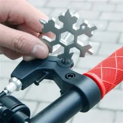 18 in 1 Multitool – Flaschenöffner/Schraubendreher aus Edelstahl – Schneeflocke