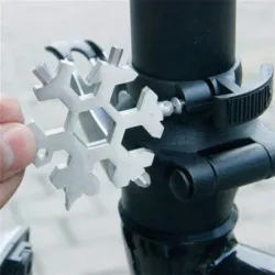 Multiutensile 18 in 1 - apribottiglie / cacciavite in acciaio inossidabile - fiocco di neve