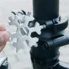 18 in 1 Multitool – Flaschenöffner/Schraubendreher aus Edelstahl – Schneeflocke