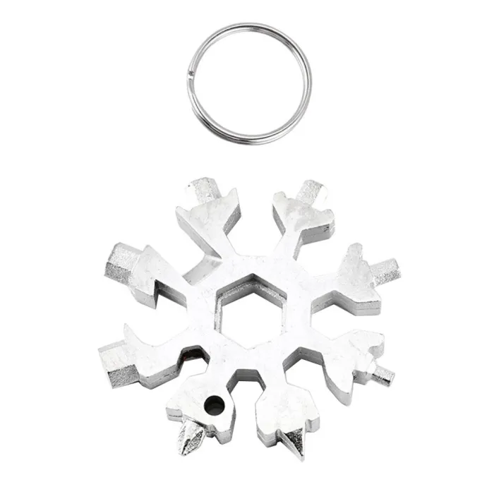 Multiutensile 18 in 1 - apribottiglie / cacciavite in acciaio inossidabile - fiocco di neve