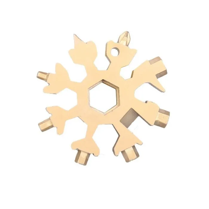 18 in 1 Multitool – Flaschenöffner/Schraubendreher aus Edelstahl – Schneeflocke
