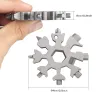 18 in 1 Multitool – Flaschenöffner/Schraubendreher aus Edelstahl – Schneeflocke