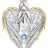 Herzförmige Engelsflügel / Engel / Kristalle - goldene Halskette