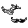 Black mustache cufflinksCufflinks