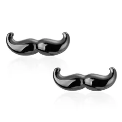 Black mustache cufflinksCufflinks