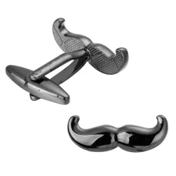 Black mustache cufflinksCufflinks
