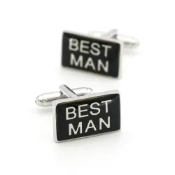 Rectangular wedding cufflinks - BEST MANCufflinks