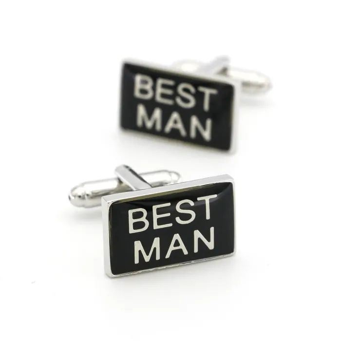 Suorakaiteen muotoiset hääkalvosinnapit - BEST MAN