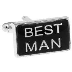 Rektangulære mansjettknapper for bryllup - BEST MAN