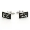 Rektangulære mansjettknapper for bryllup - BEST MAN